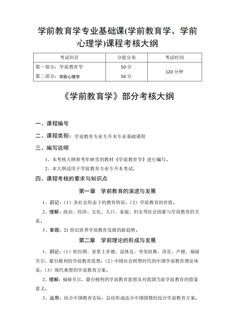 吉首大学2022年专升本学前教育学专业基础课(学前教育学、学前心理学)课精品