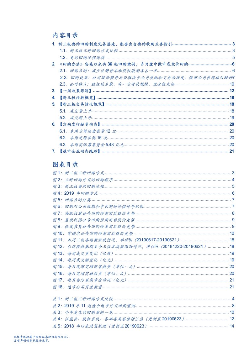 新三板策略报告：新三板要约回购制度落地，完善企业多元化需求