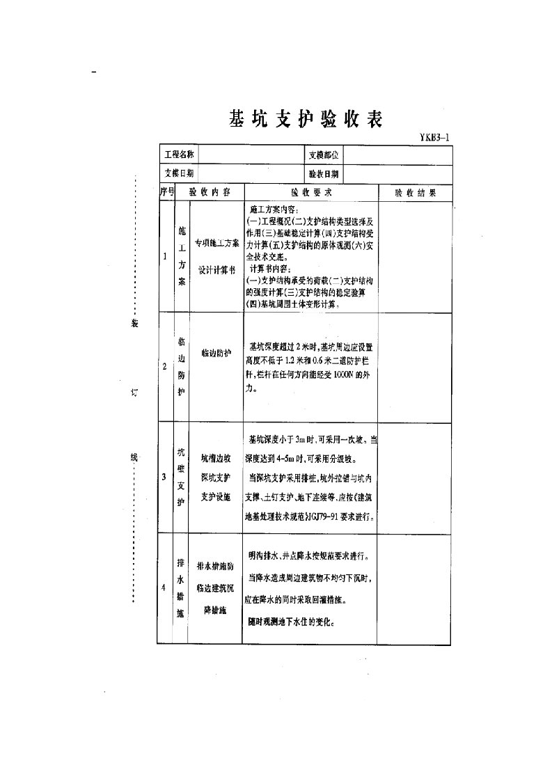 安全验收记录表(全套)