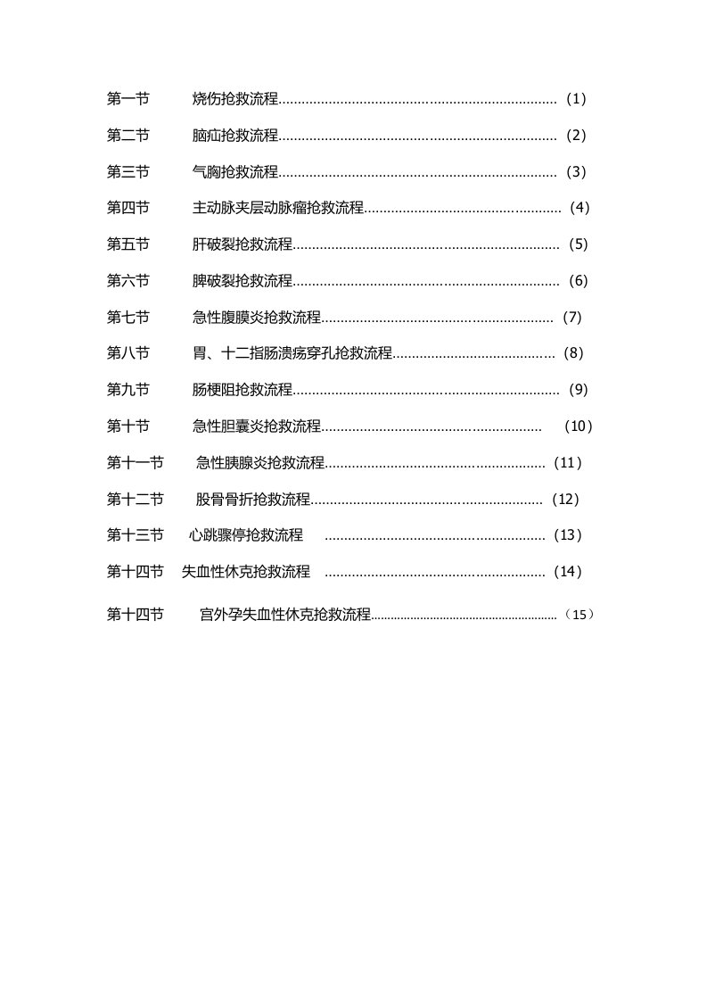 外科疾病抢救流程