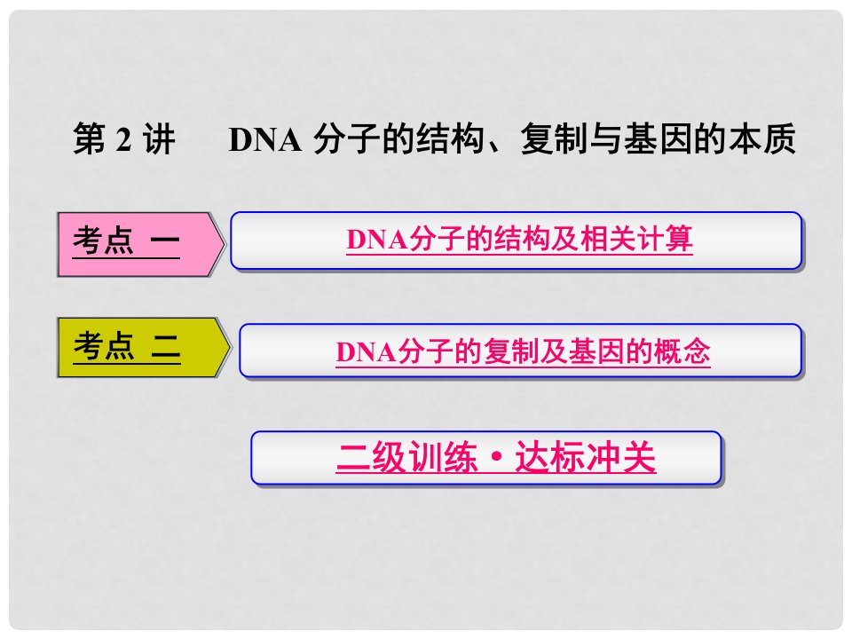 练酷版高考生物一轮复习