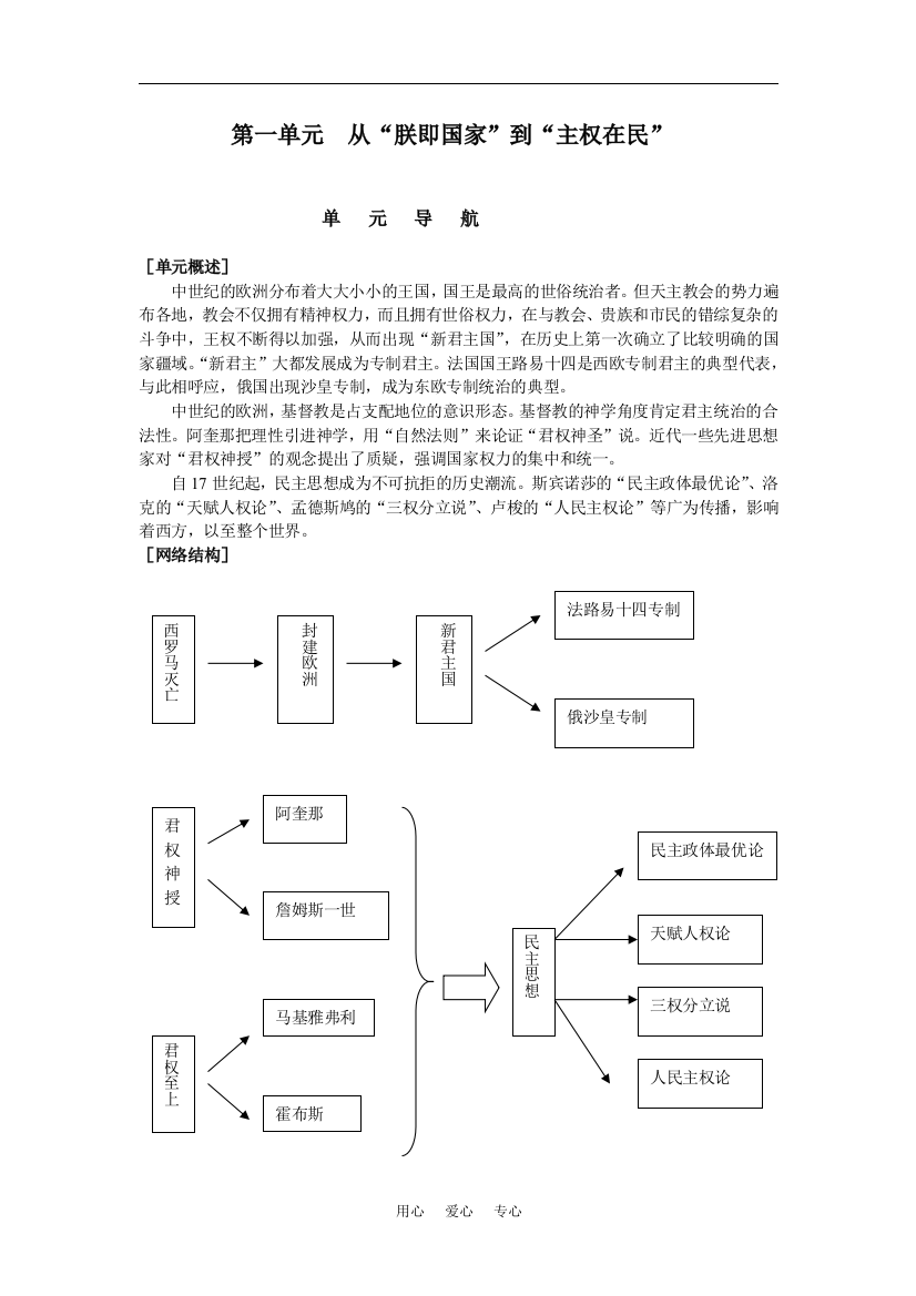 （中小学教案）选修二第一单元概述、各课教案及测试岳麓版]岳麓版