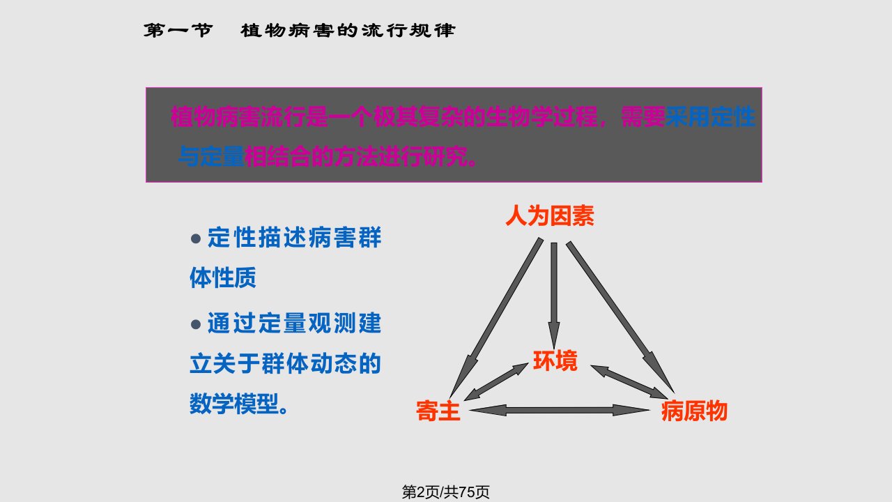 植物病害发生规律及预报