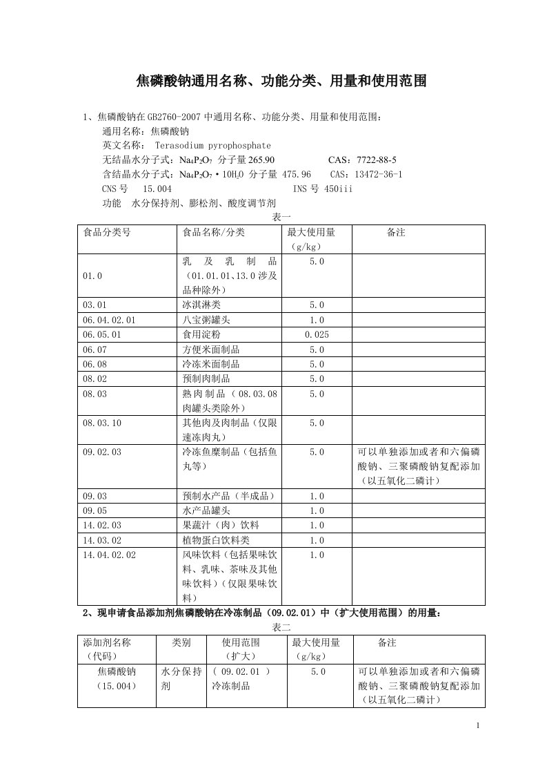 焦磷酸钠-水分保持剂