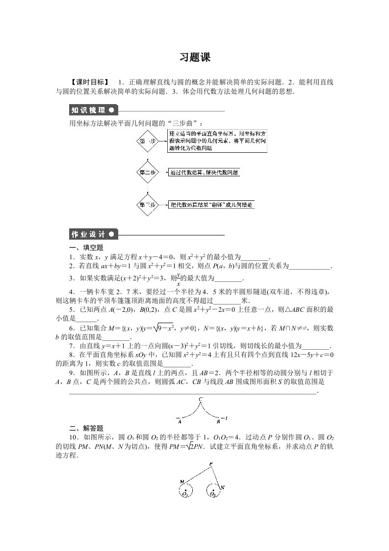 2014-2015学年高中数学（苏教版，必修二）