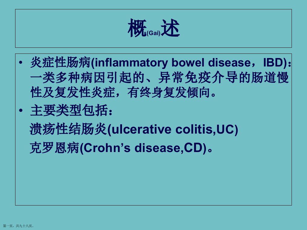 内科学——炎症性肠病