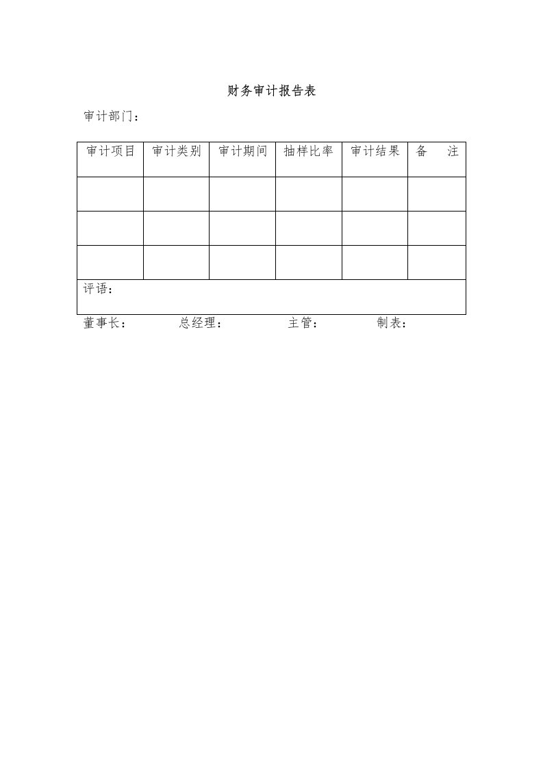 精品文档-7财务审计报告表