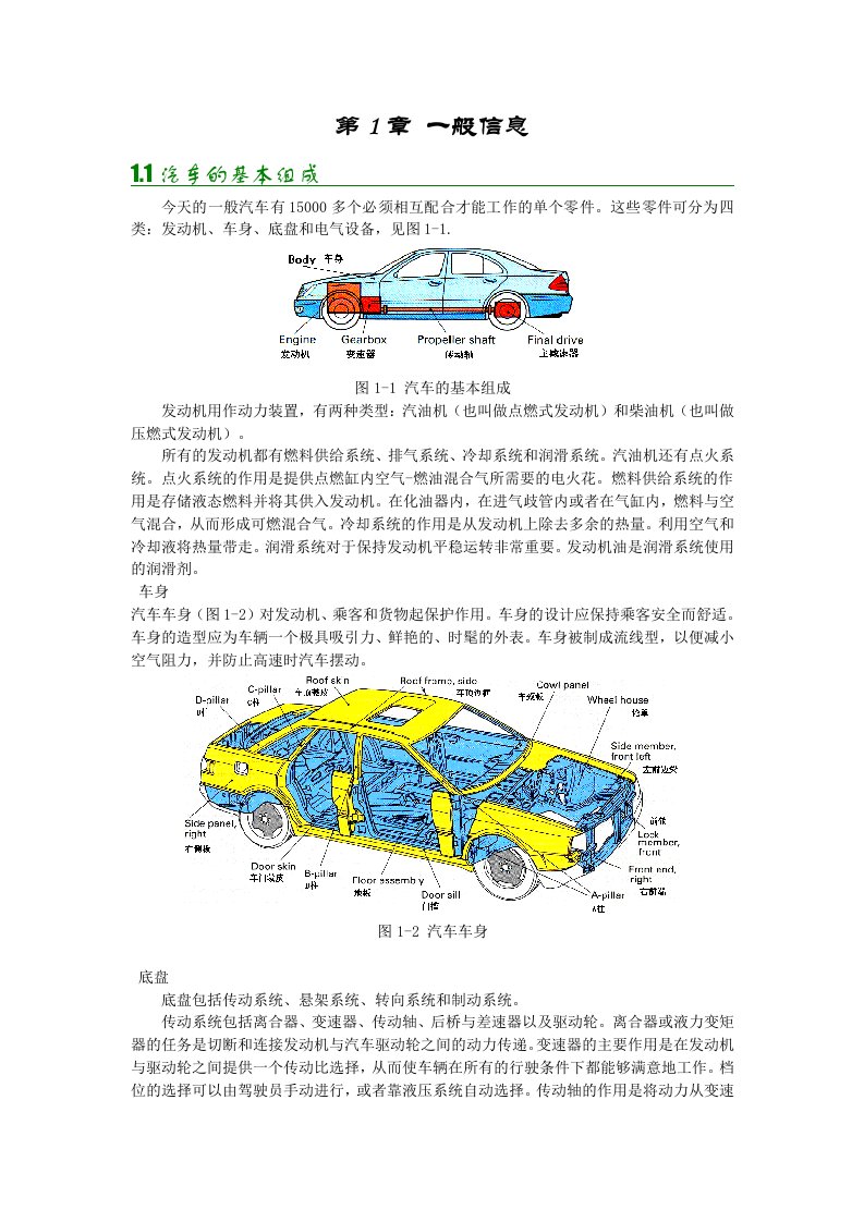 汽车专业英语译文