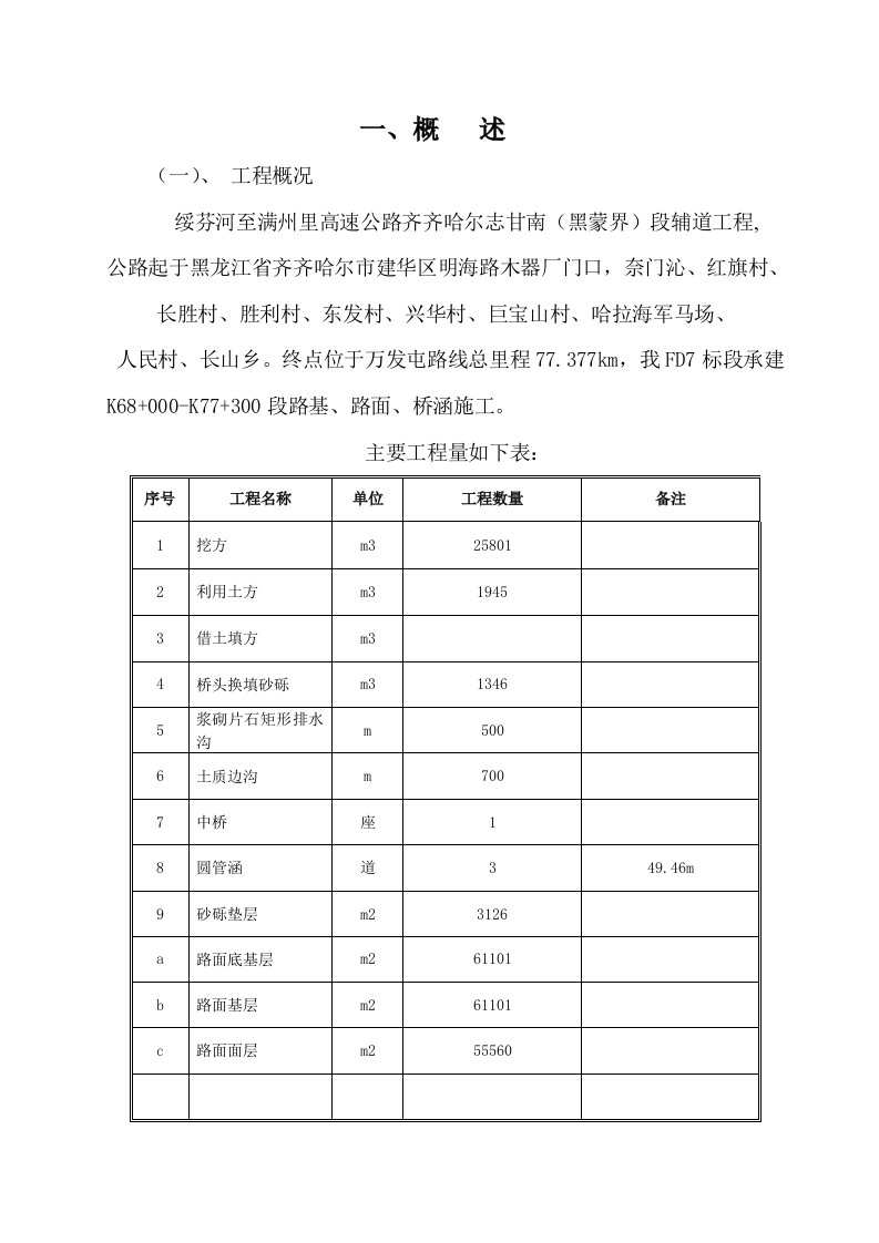 高速公路专项施工方案