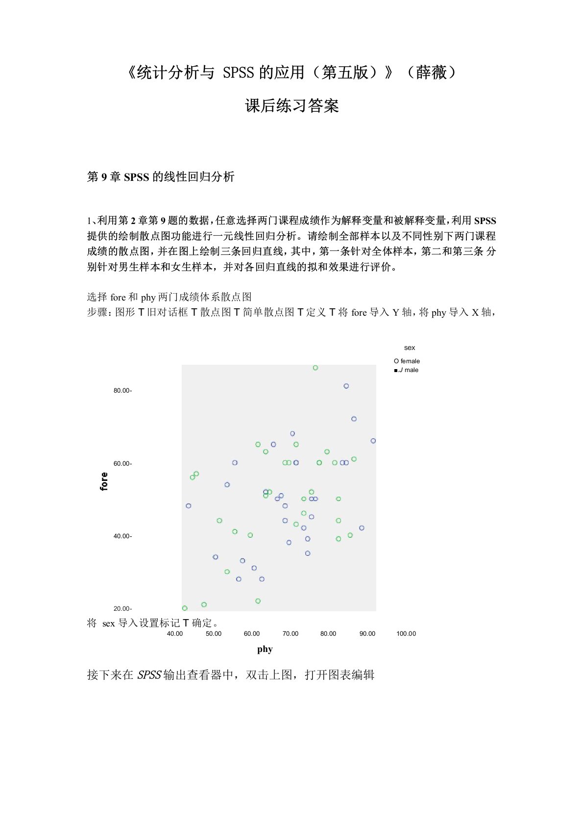 《统计分析与SPSS的应用》课后练习答案(第9章)