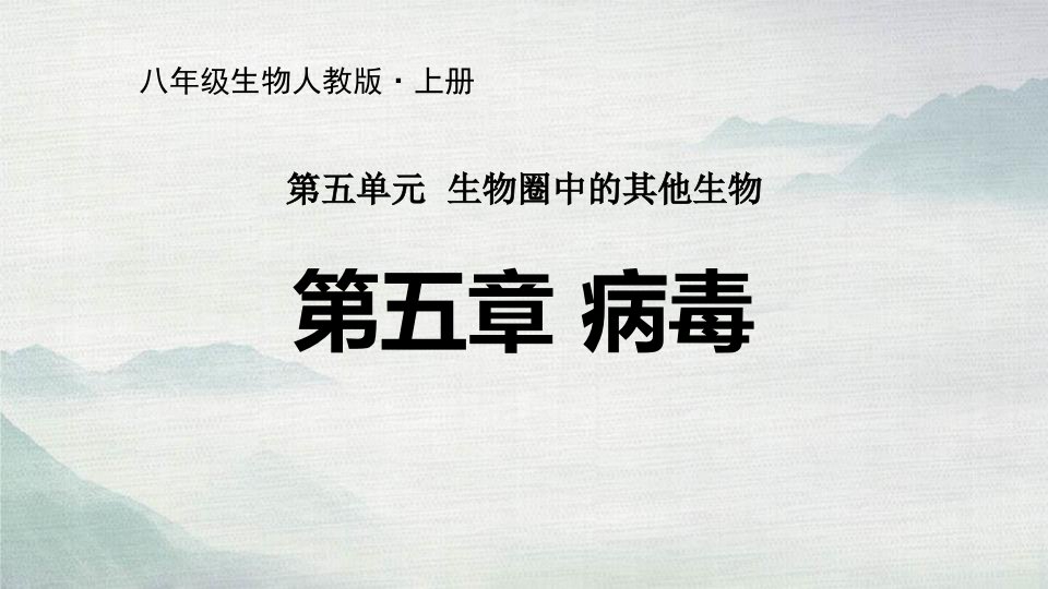 人教版八年级生物上册《病毒》优质教学ppt课件