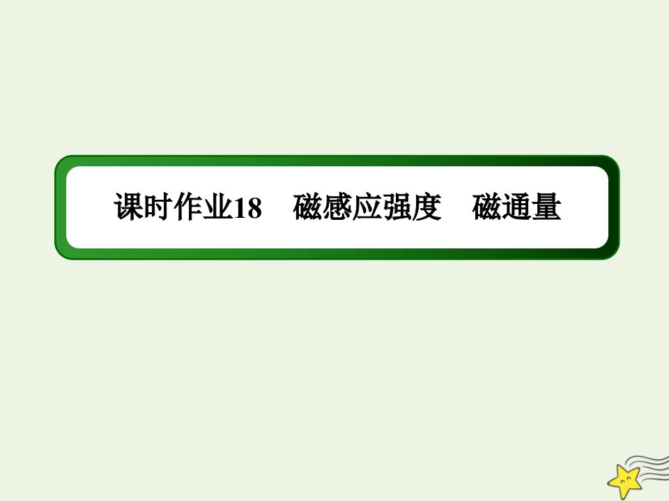 高中物理第十三章电磁感应与电磁波初步2磁感应强度磁通量作业课件新人教版必修第三册