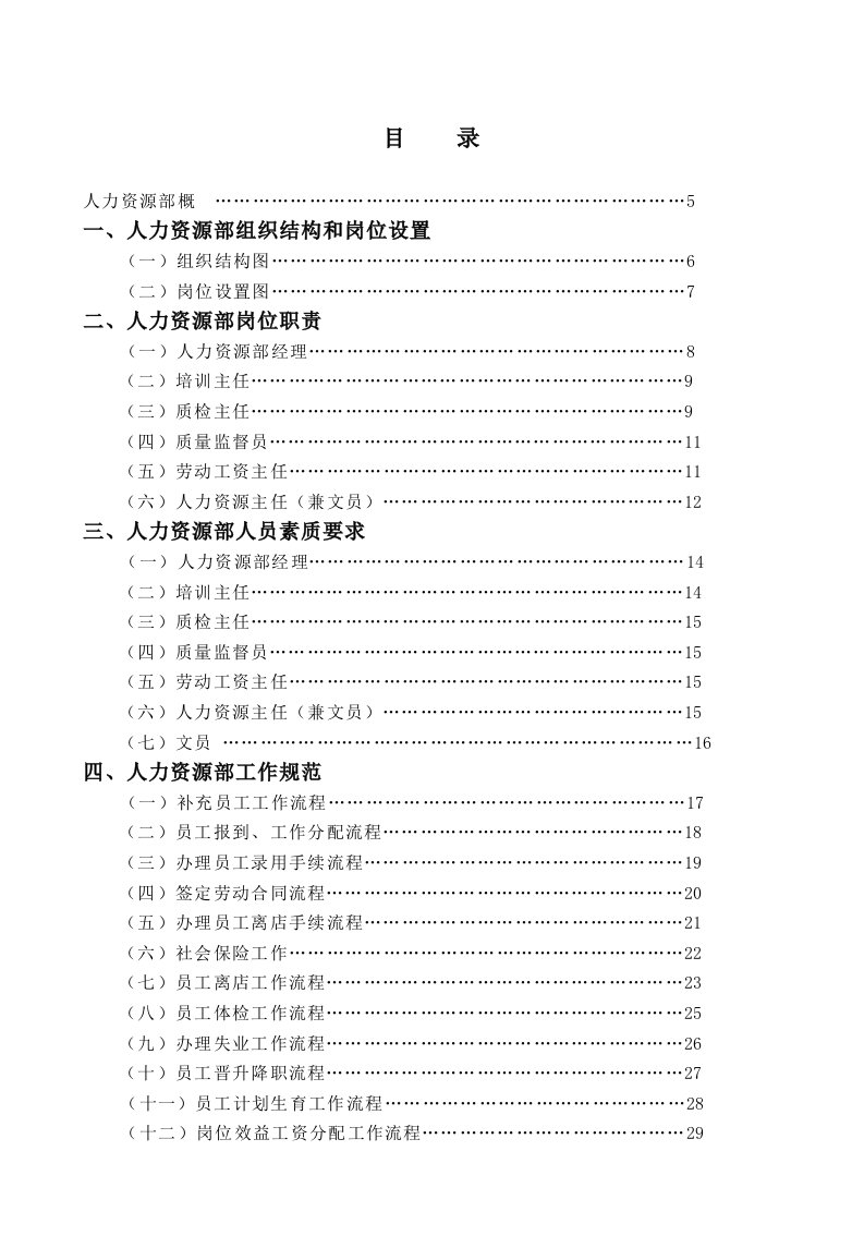 【史上最强】酒店管理--人力资源部(实务和各类制度)128页