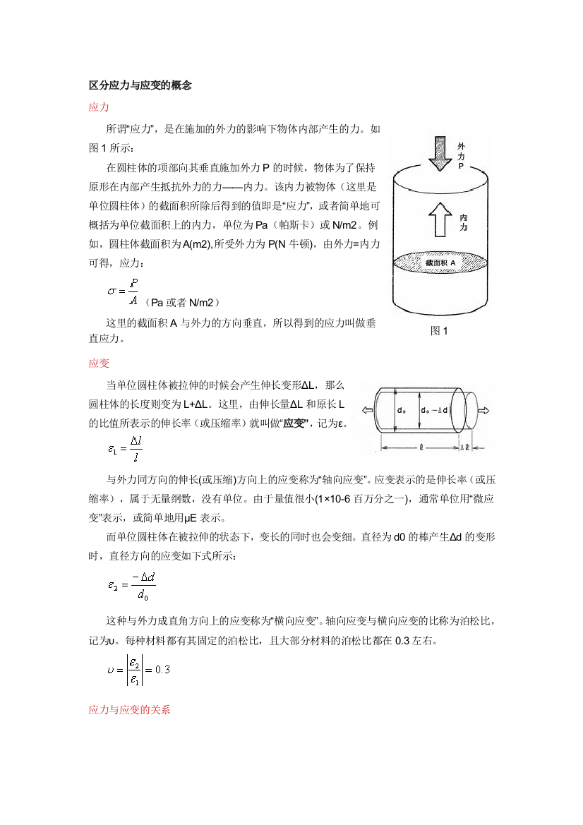 应力与应变概念及实验应变片原理