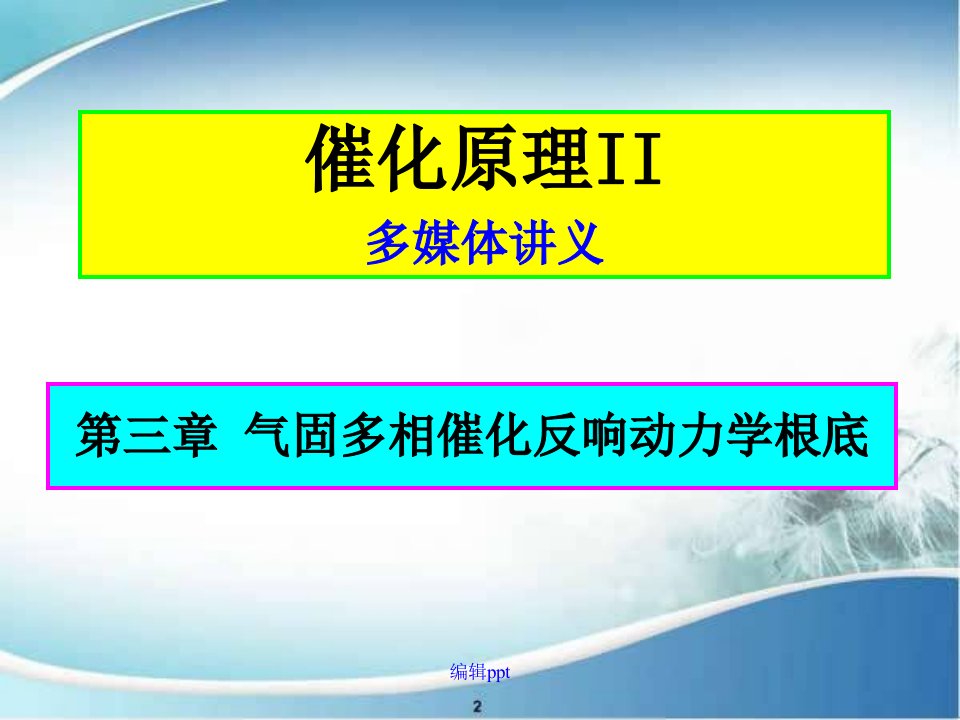 催化原理气固多相反应动力学基础