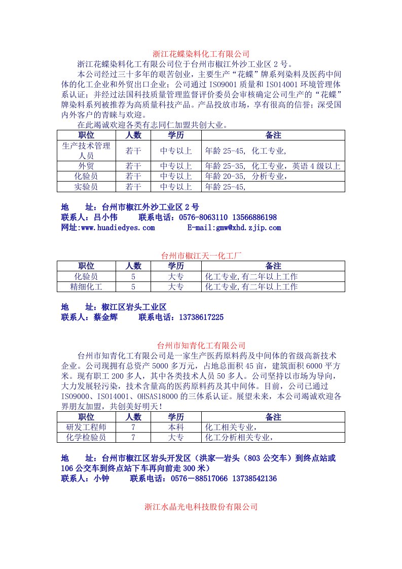 浙江花蝶染料化工有限公司