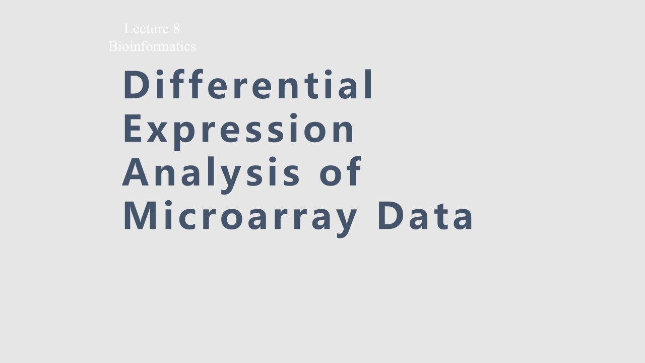 基因差异表达分析学习PPT教案