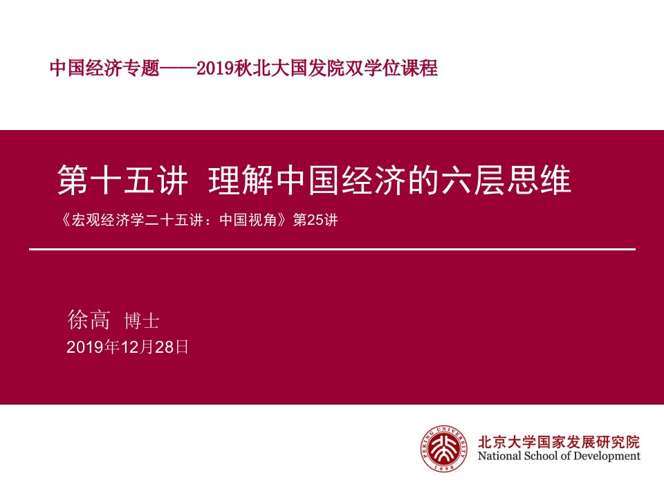 宏观经济学二十五讲：中国视角教学课件-理解中国经济的六层思维