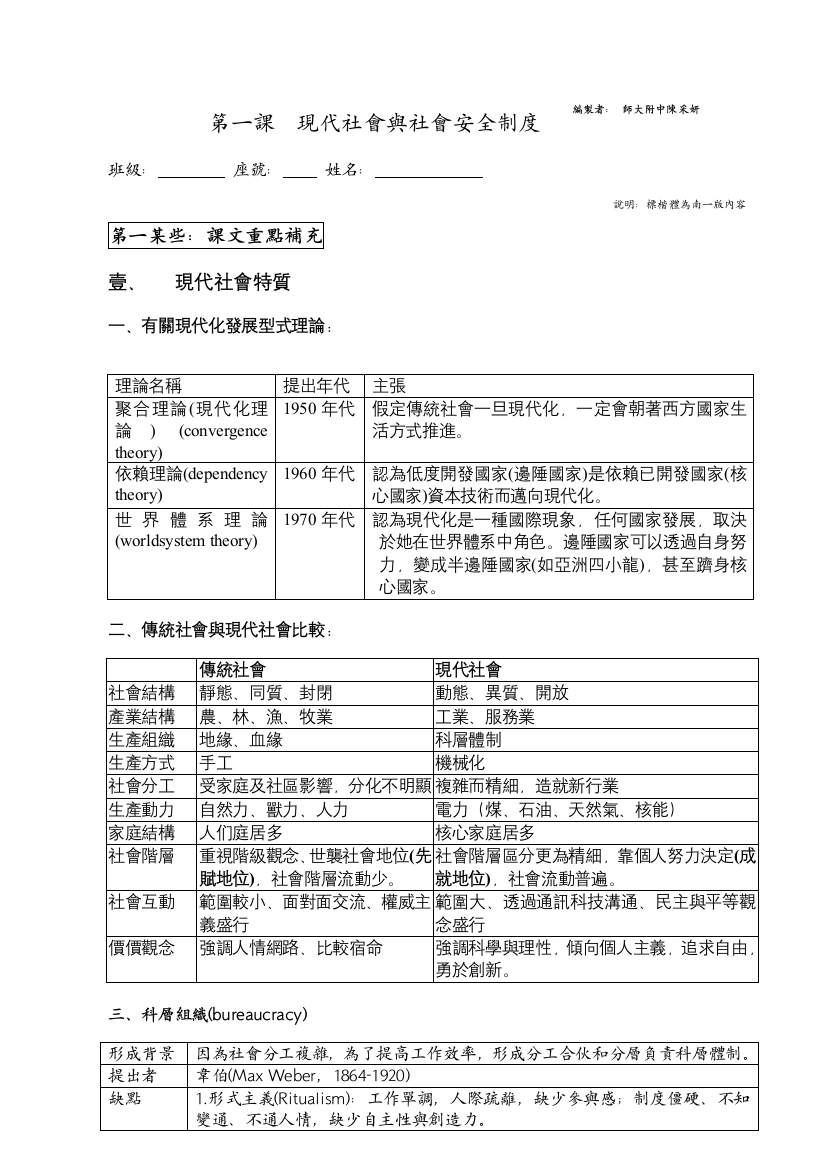 现代社会与社会安全制度样本