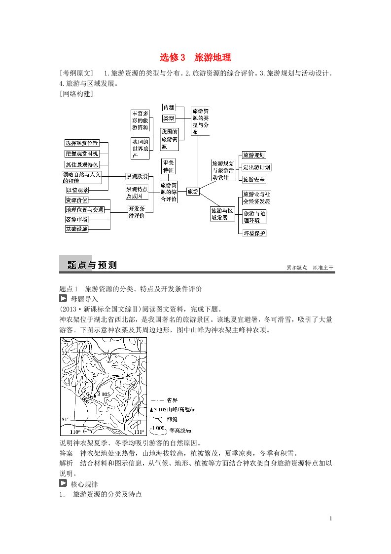 高考地理二轮专题突破练