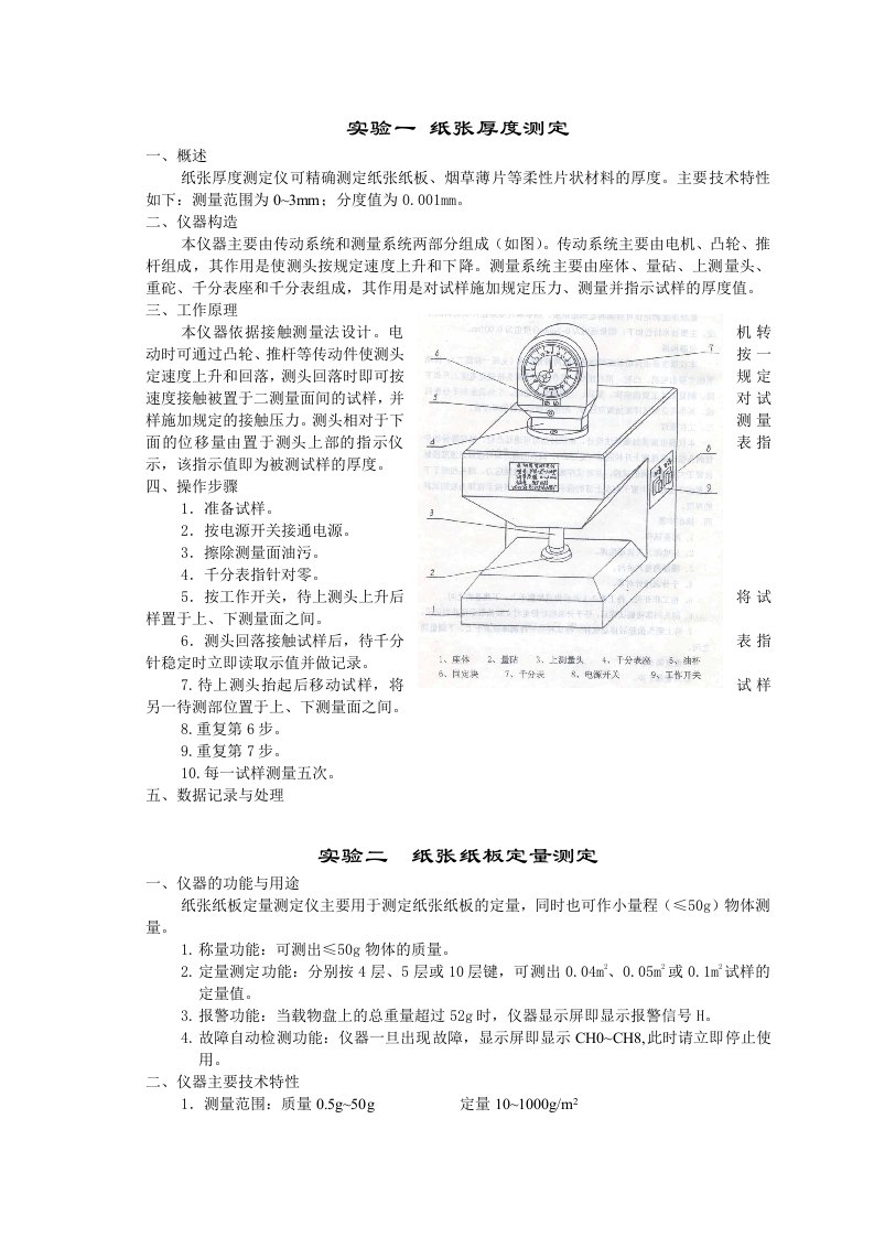 包装材料实验指导书