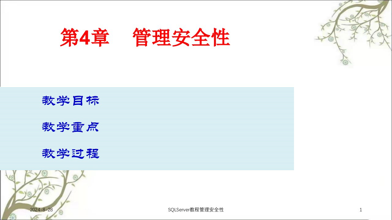 SQLServer教程管理安全性PPT课件