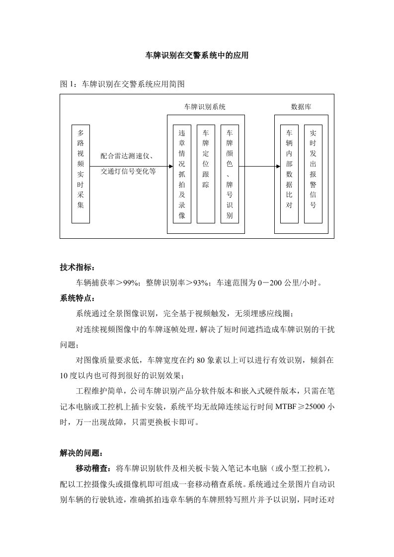 车牌识别在交警系统中的应用