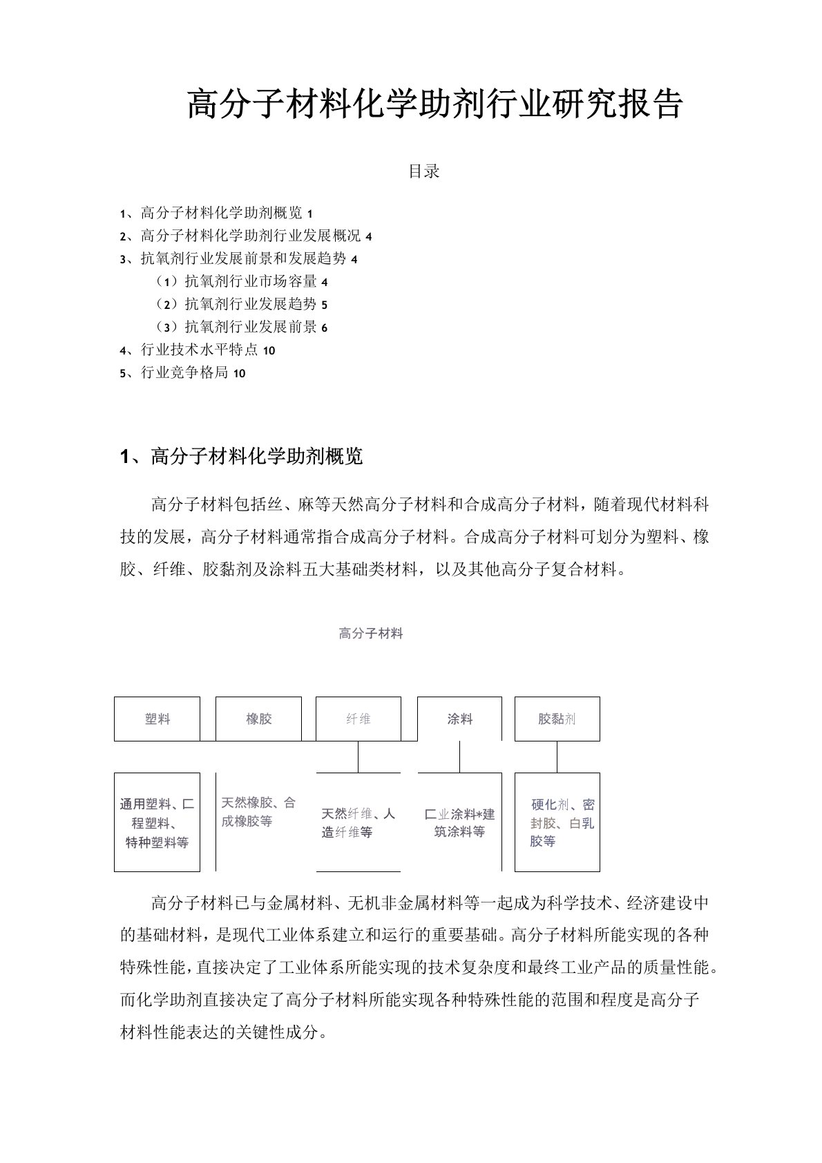 高分子材料化学助剂行业研究报告