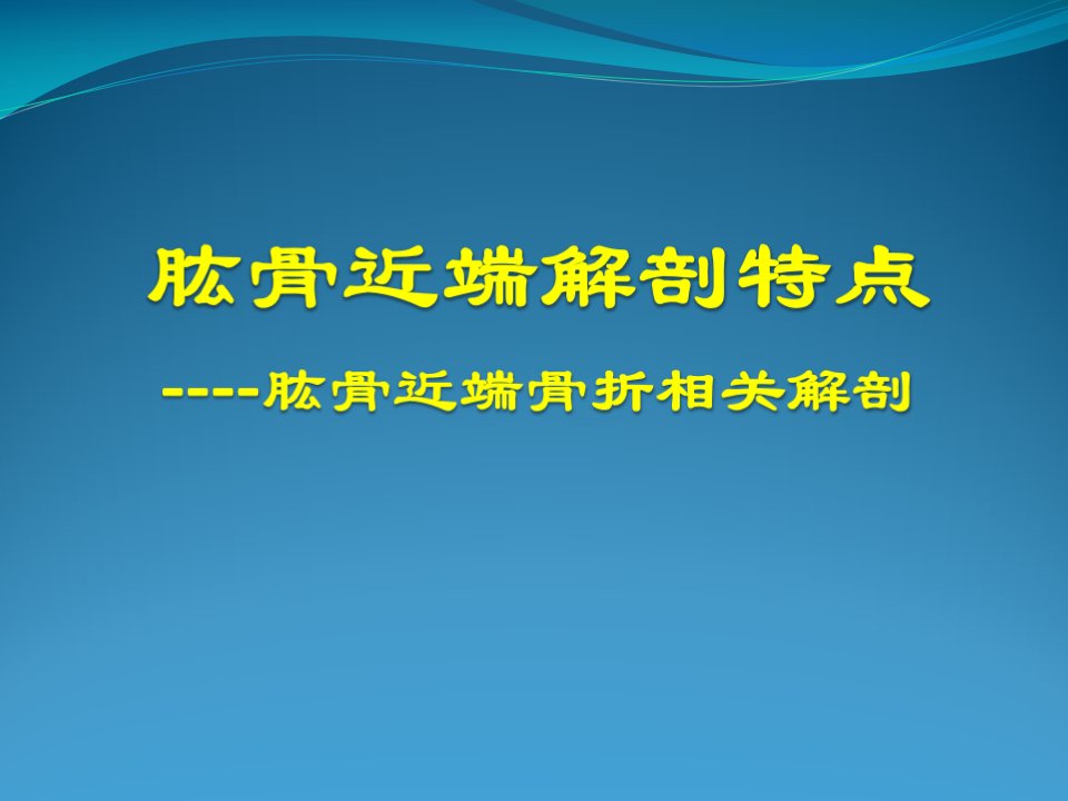 肱骨近端解剖特