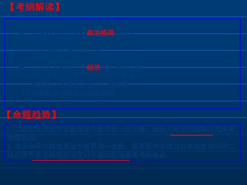 高三历史二轮复习《二战后世界格局的演变》课件