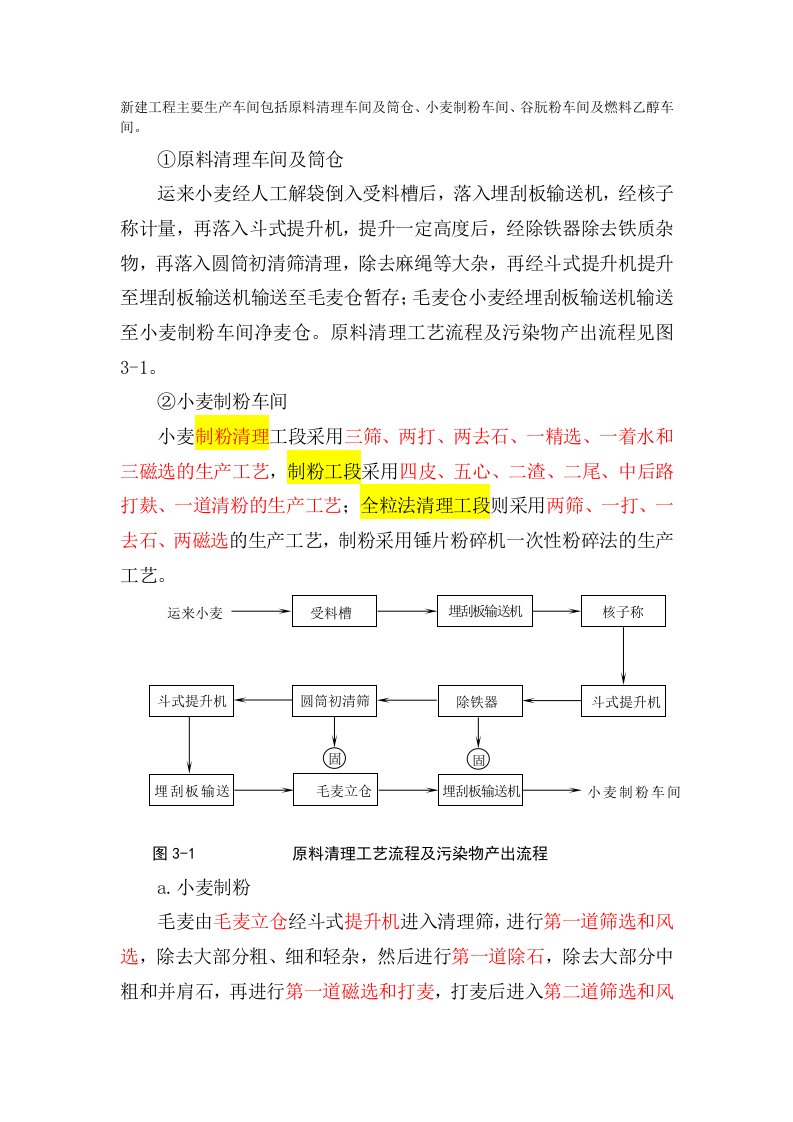 面粉厂生产工艺流程