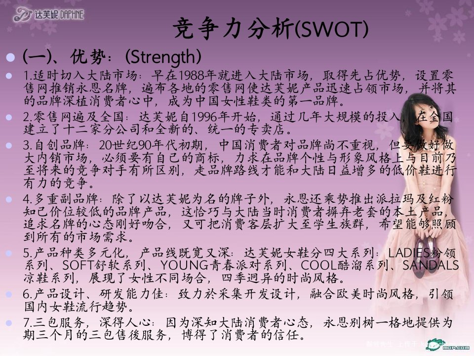 竞争力分析(SWOT)