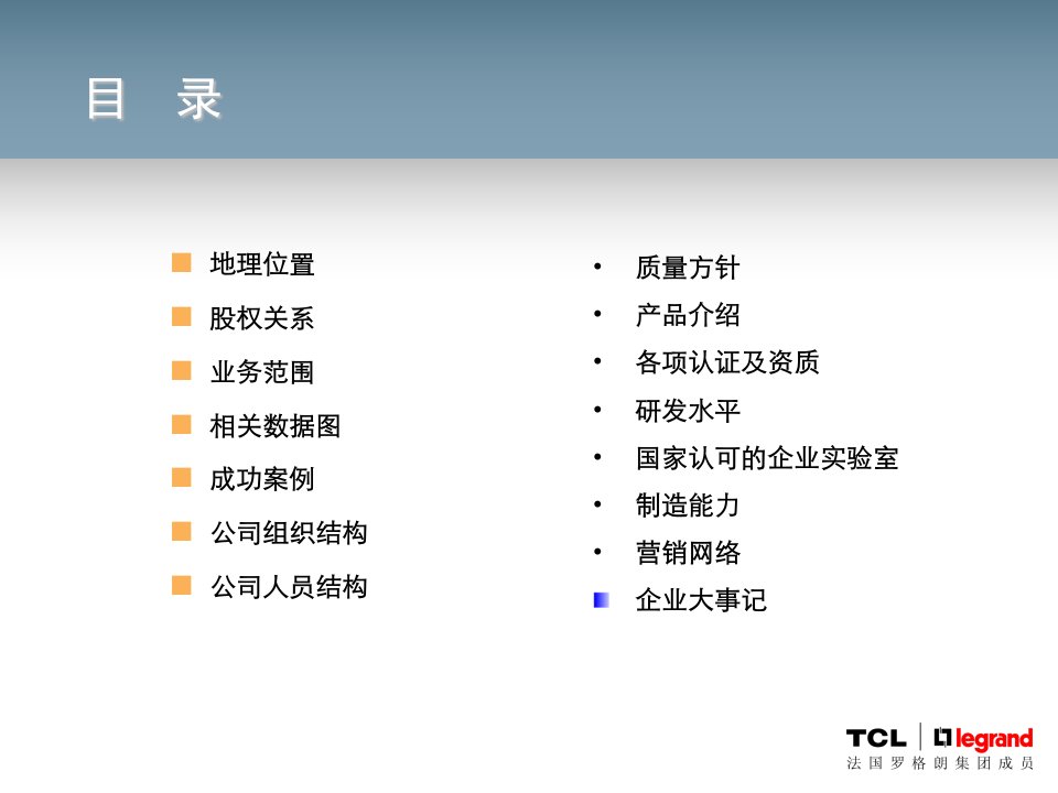 TCl电气国际电工事业部简介