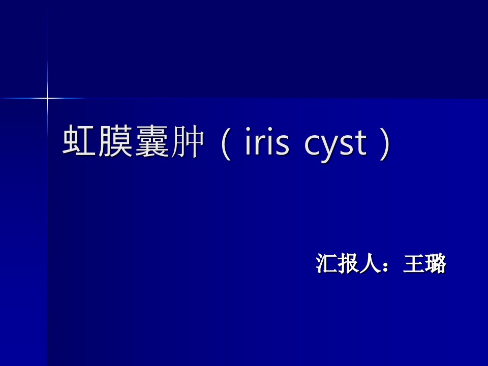 虹膜囊肿(iris