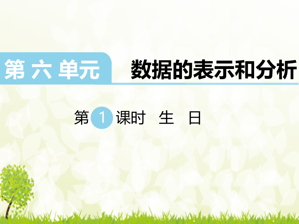 北师大版四年级数学下册《生日》课件