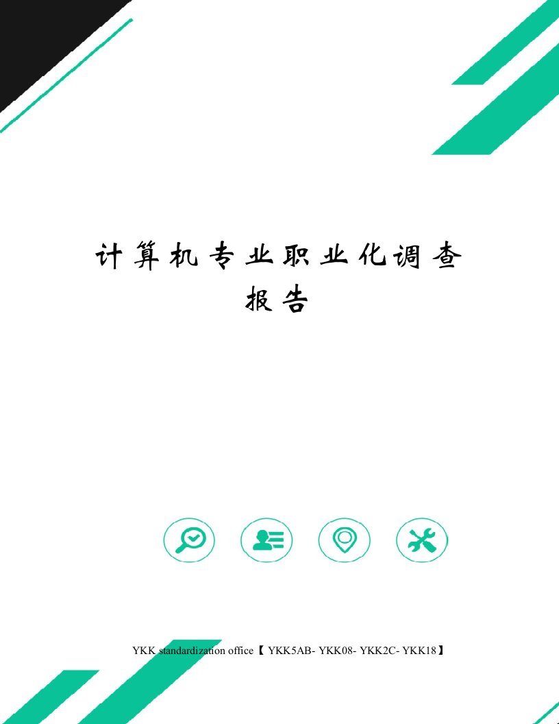 计算机专业职业化调查报告审批稿