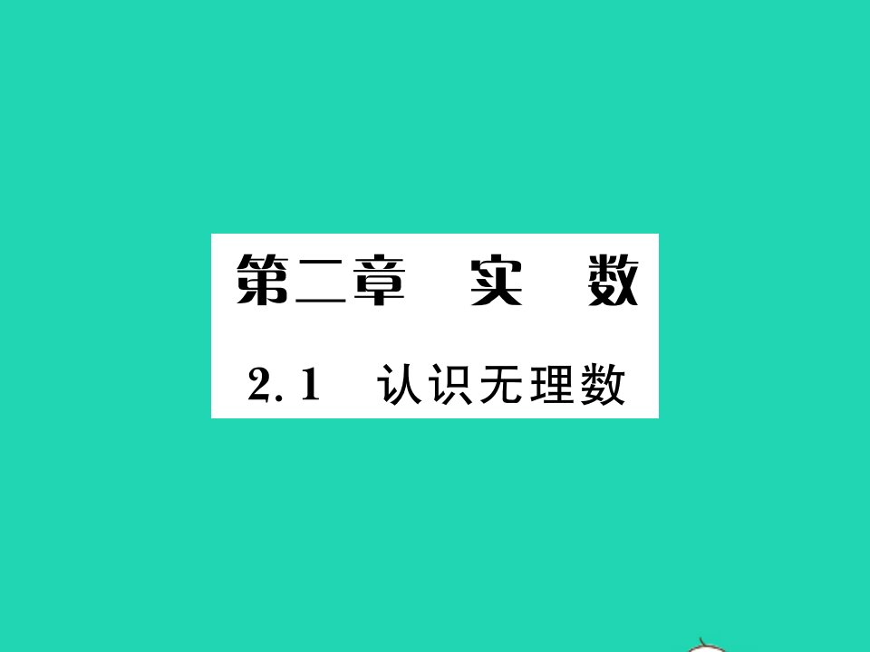 2021八年级数学上册第二章实数2.1认识无理数习题课件新版北师大版