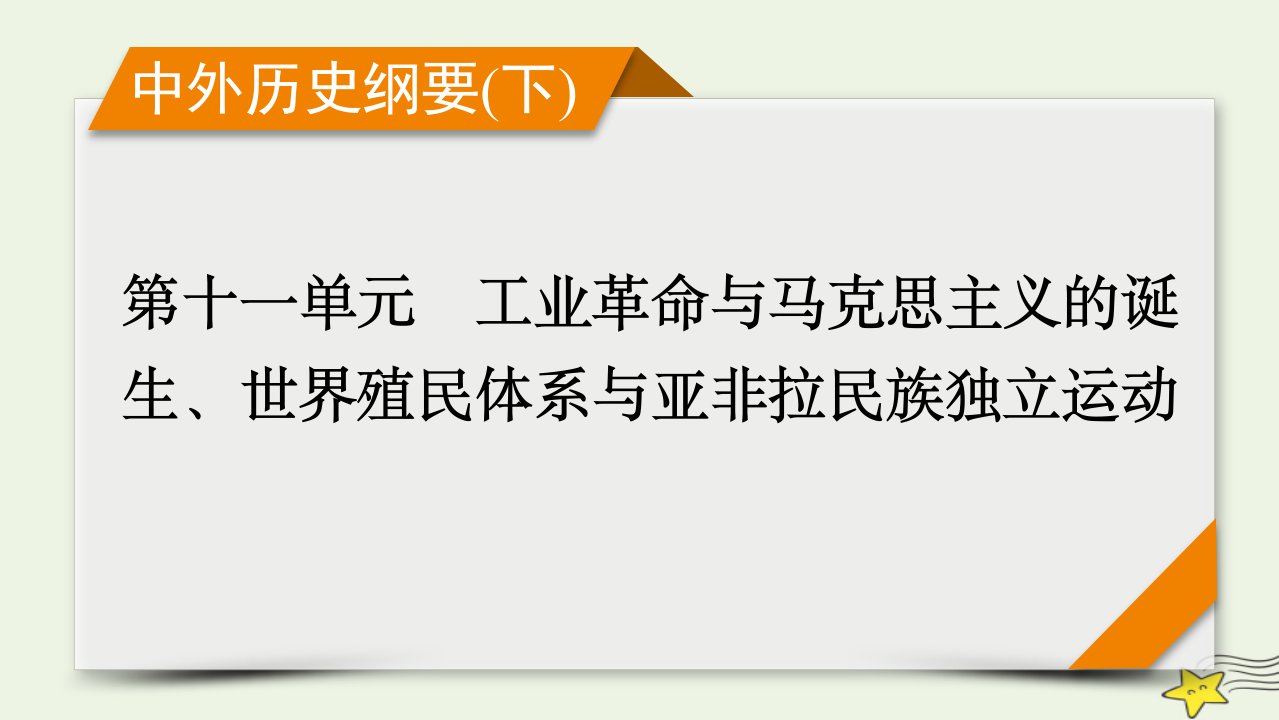 新高考2023版高考历史一轮总复习第11单元模块总结课件