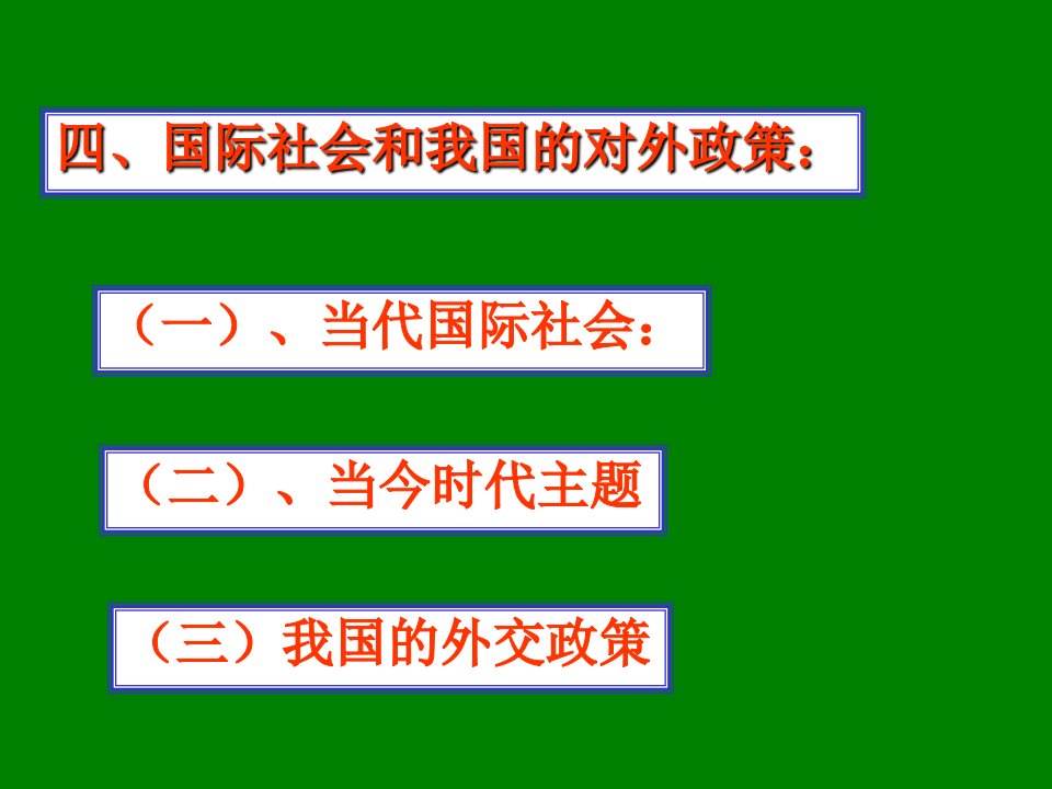 国际社会和我国的对外政策（复习）_农丕影