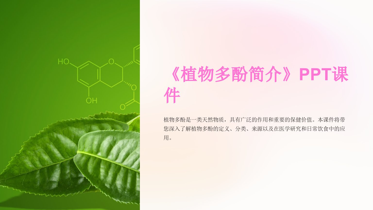 《植物多酚简介》课件