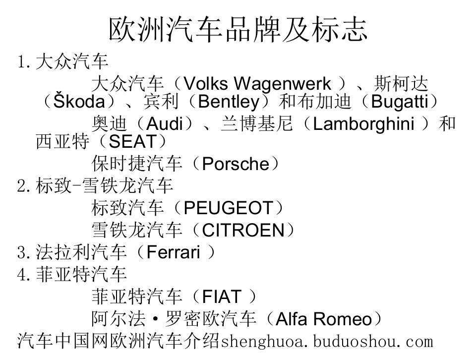 汽车中国网欧洲车介绍