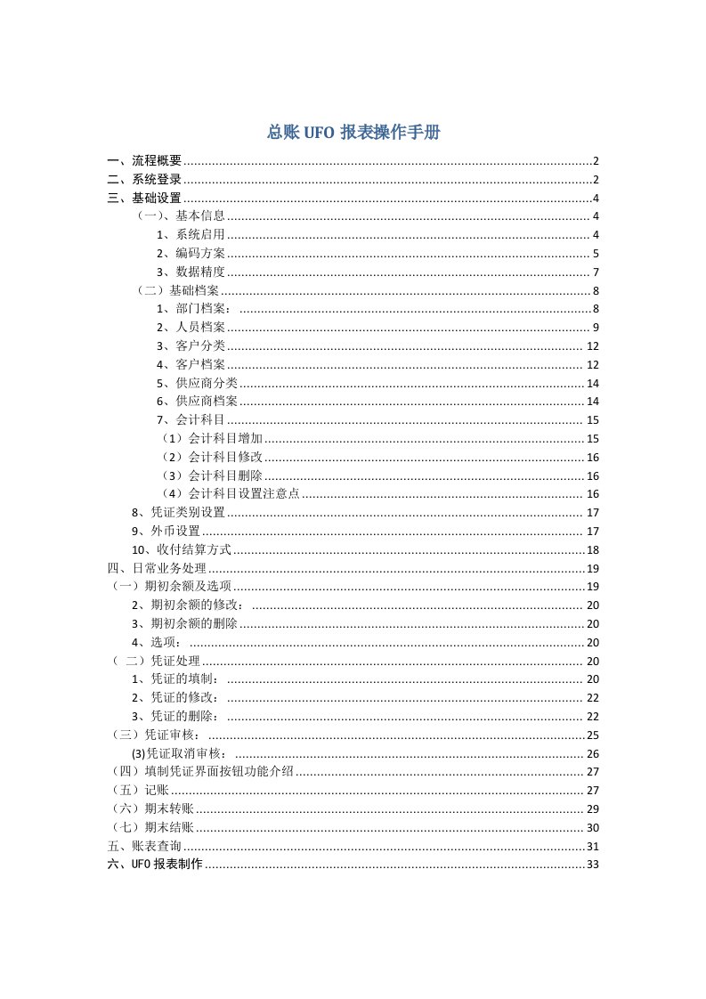 U8总账UFO报表操作手册