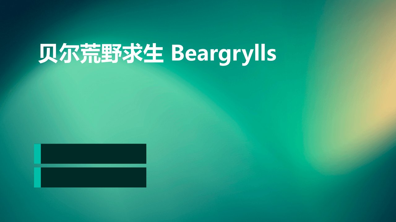 贝尔荒野求生BearGrylls