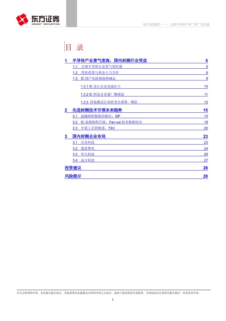 电子-行业专题分析