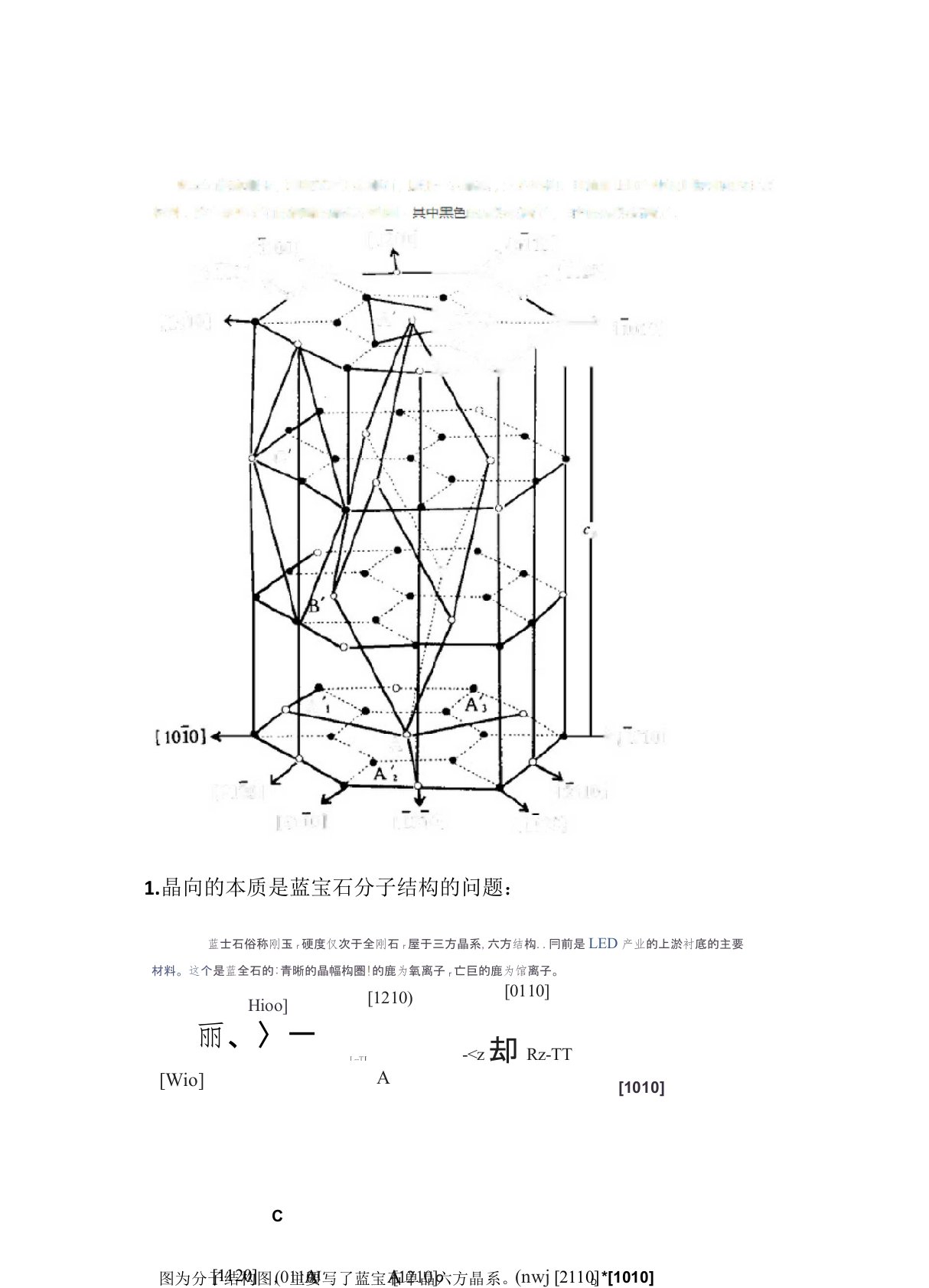 蓝宝石分子晶向解析