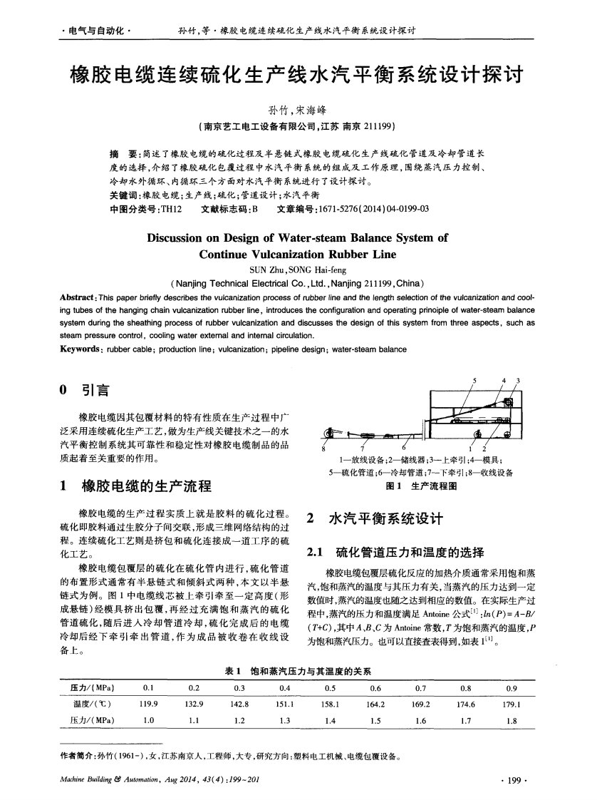 橡胶电缆连续硫化生产线水汽平衡系统设计探讨