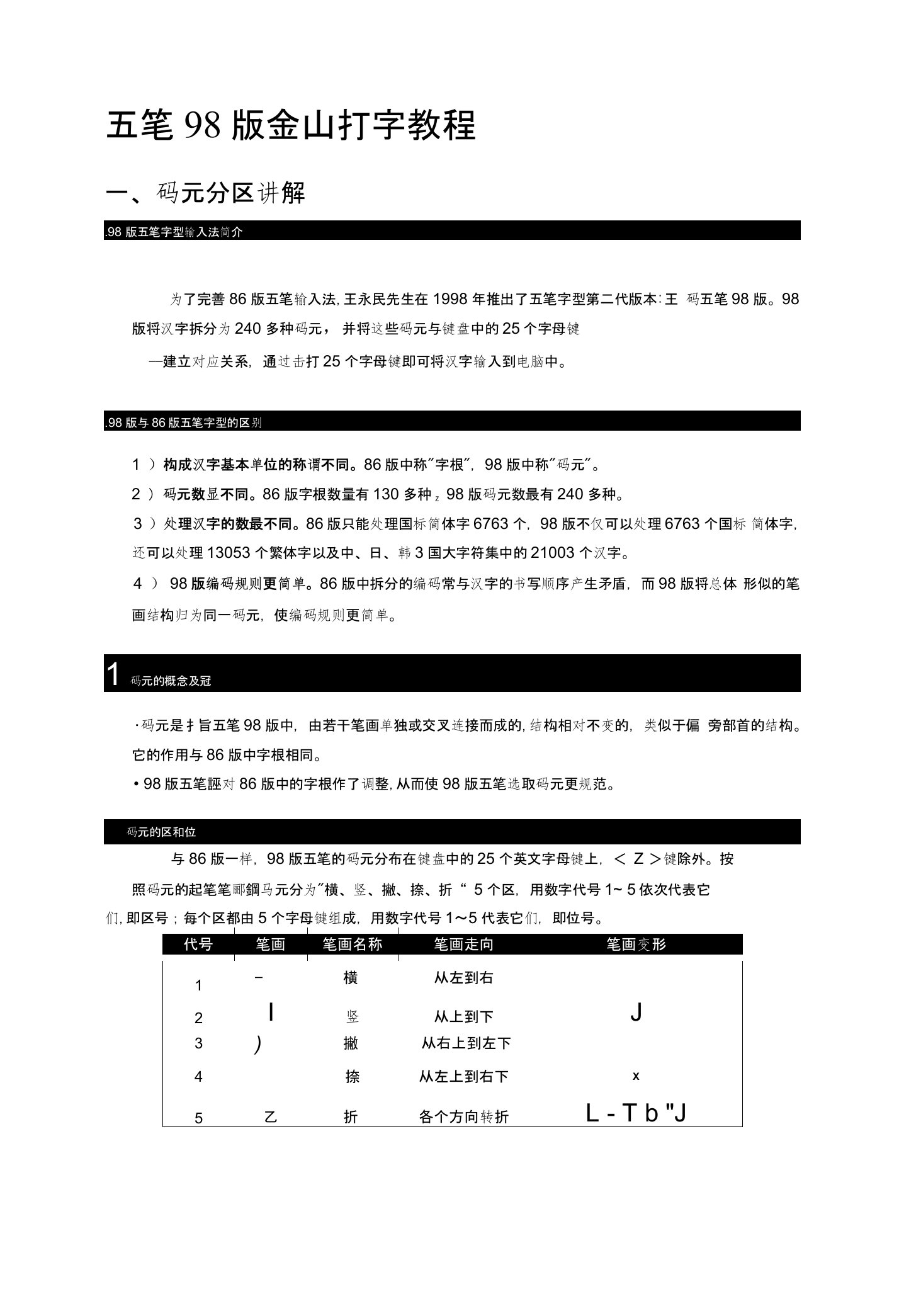 [业务]五笔98版金山打字教程