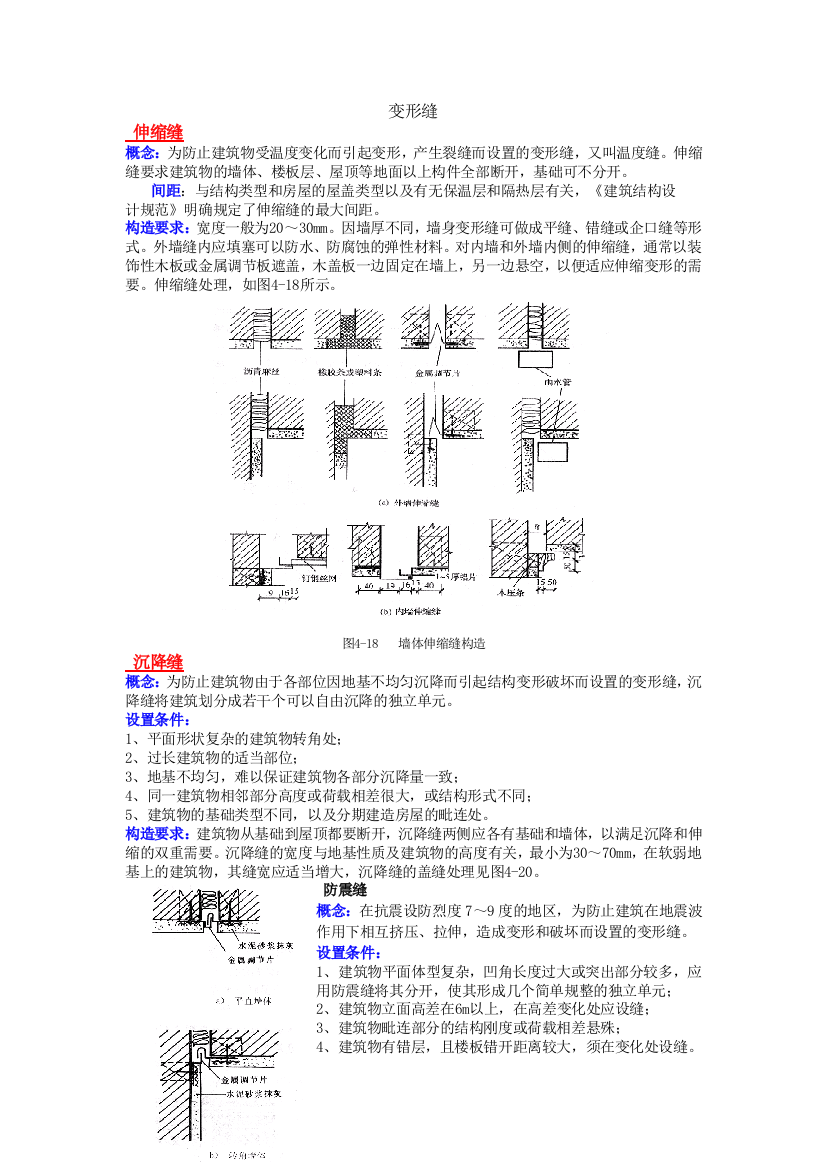 变形缝