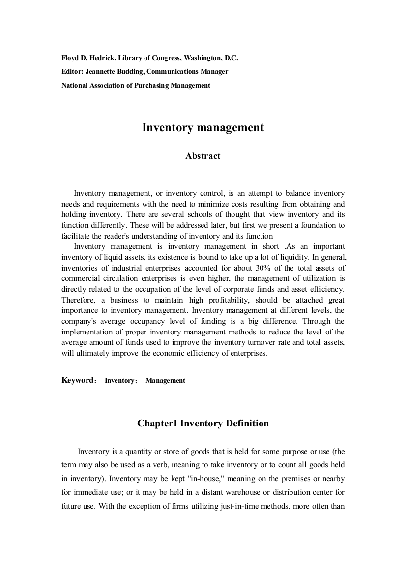 Inventory-management-库存管理--外文翻译