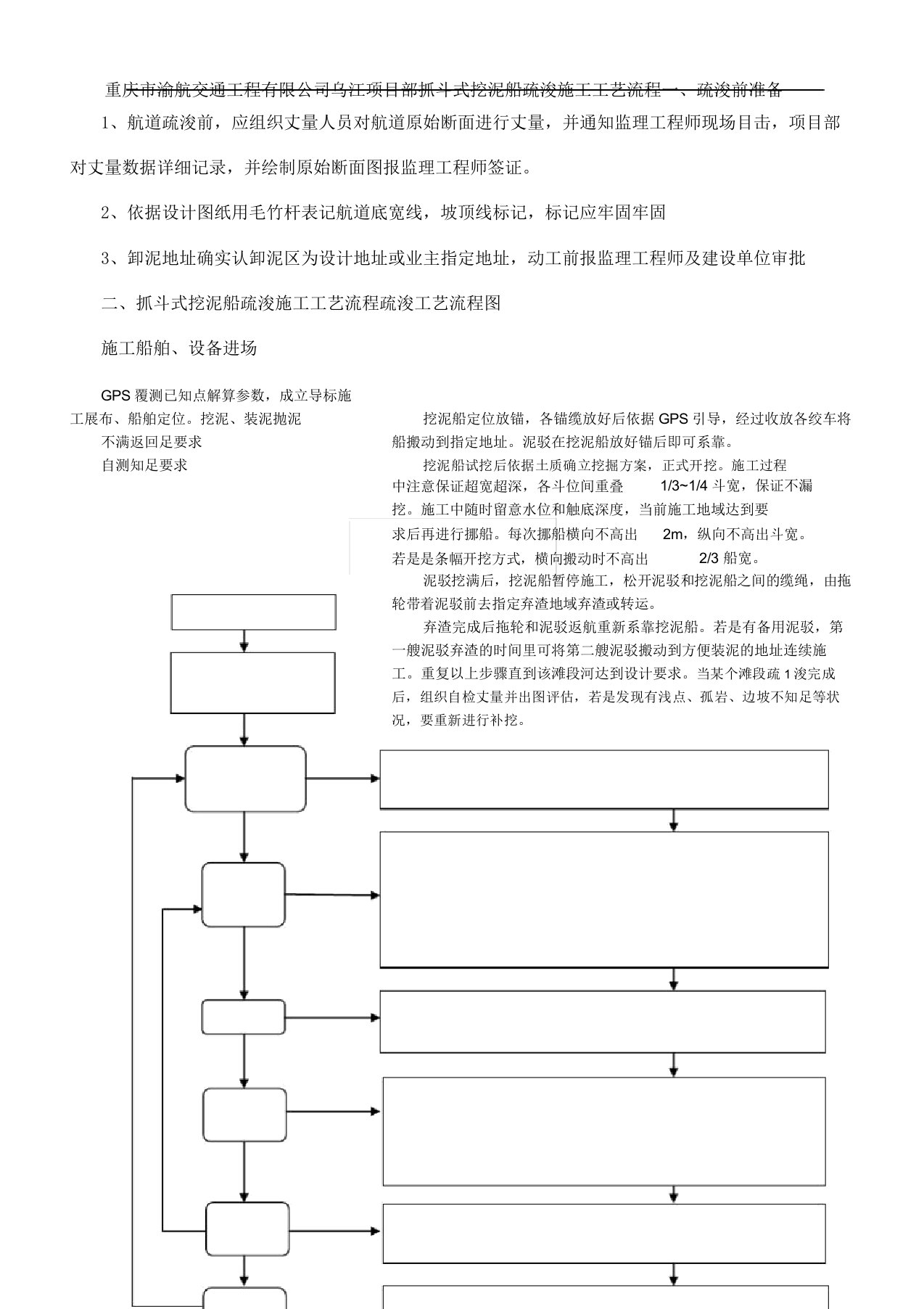 抓斗式挖泥船疏浚施工组织规划方案